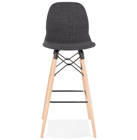 Design barkruk 'GALACTIK' van donkergrijze stof Scandinavische stijl