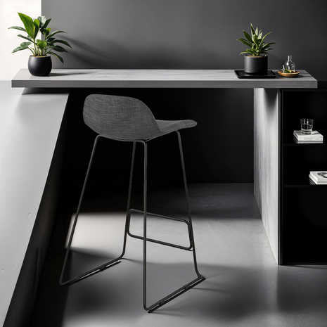 Design barkruk 'MOSKOW' zwart industriële stijl