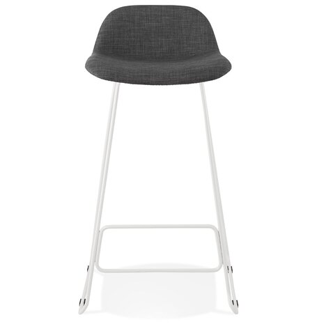 Design barkruk 'MOSKOW' met wit metalen onderstel