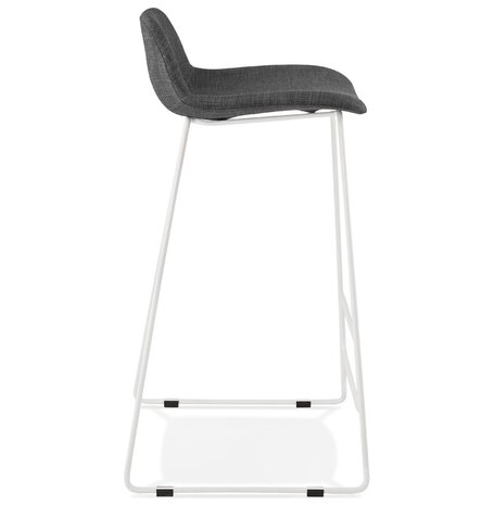 Design barkruk 'MOSKOW' met wit metalen onderstel