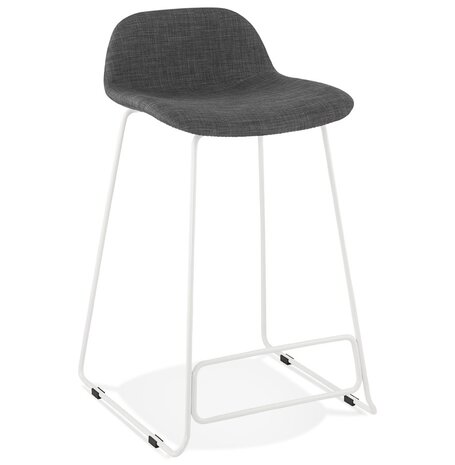 Halfhoge kruk 'MOSKOW MINI' met wit metalen onderstel