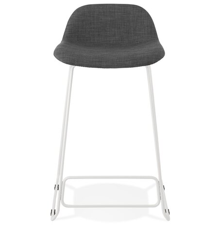 Halfhoge kruk 'MOSKOW MINI' met wit metalen onderstel