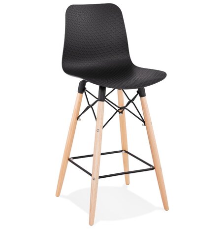 Halfhoge kruk 'MOZAIK MINI' zwart Scandinavische stijl