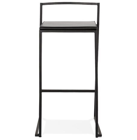 Barkruk design 'CASA' zwarte industriële stijl stapelbaar