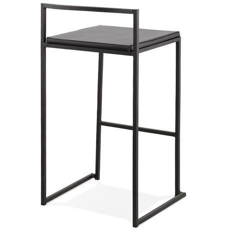 Middelhoge snackkruk 'CASA MINI' zwart met stapelbaar industrieel design