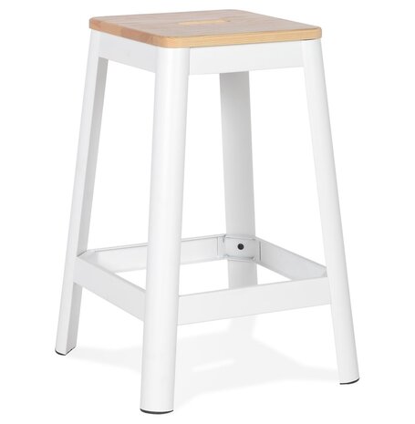 Halfhoge witte industriële barkruk 'LIDYA MINI'