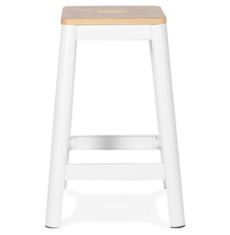 Halfhoge witte industriële barkruk 'LIDYA MINI'