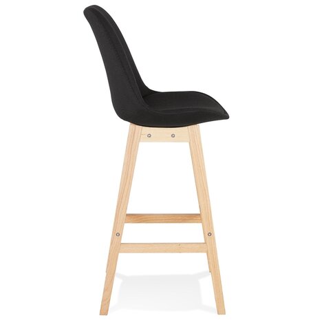 Scandinavische 'TERESA' barkruk van zwarte stof