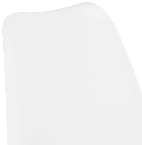 Witte design barkruk 'LEMON' met zwarte metalen poot