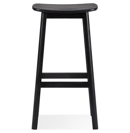 Design barkruk 'DUMAS' van zwart hout