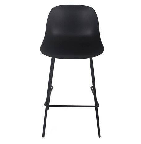 Halfhoge zwarte kruk 'GRANO MINI' voor binnen/buiten