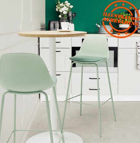 Staantafel / hoge tafel 'MADISON' wit - Ø 90 cm