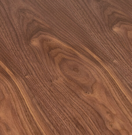 Staantafel / hoge tafel 'OSTERIA' met notenhouten afwerking - Ø 90 cm