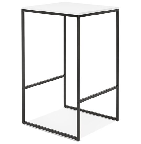 Hoge, industriële 'ORTOS' tafel met wit blad en zwarte structuur