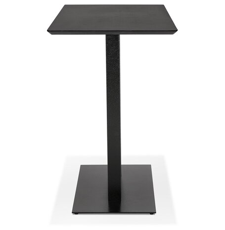 Zwarte hoge design tafel 'ZUMBA BAR' met zwarte metalen poot - 150x70 cm