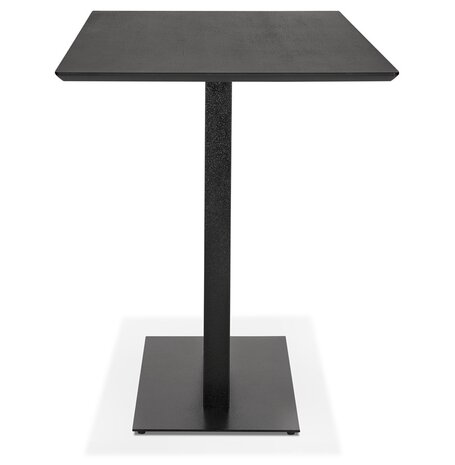Zwarte hoge design tafel 'ZUMBA BAR' met zwarte metalen poot - 180x90 cm