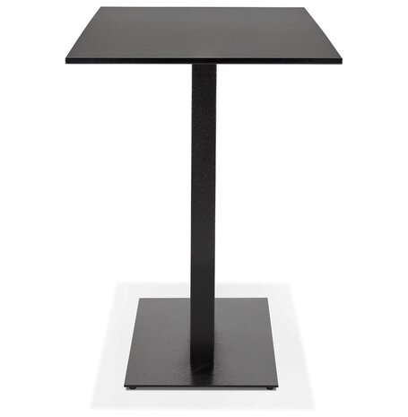 Zwarte design statafel 'AUSTIN BAR' met zwarte metalen poot - 160x80 cm
