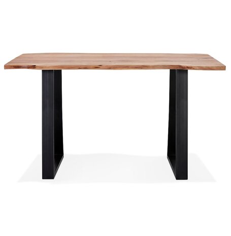 Table de bar haute 'RAFA' en bois massif et métal - 160x90 cm