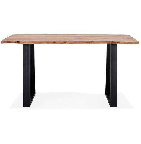 Table de bar haute 'RAFA' en bois massif et métal - 200x95 cm