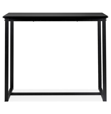 Hoge design tafel / statafel 'MINERVA' in zwart hout en metaal - 120x60 cm