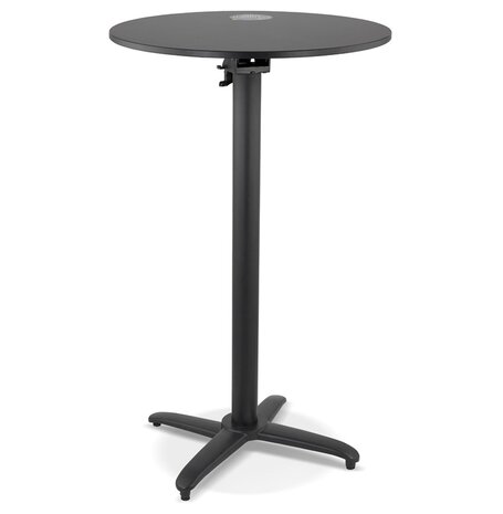 Zwarte ronde vouwtafel 'PENUMBRA' - Ø 68 cm