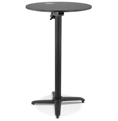 Zwarte ronde vouwtafel 'PENUMBRA' - Ø 68 cm