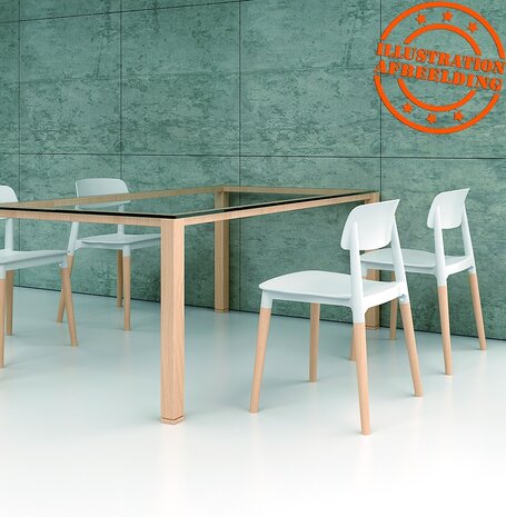 Moderne, witte stoel 'TRENDY' in Scandinavische stijl