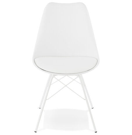 Design stoel 'BYBLOS' wit industriële stijl