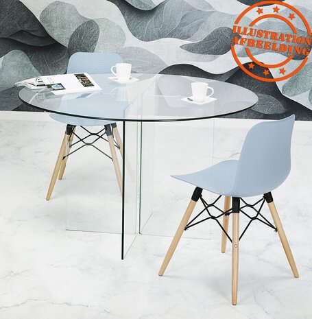 Scandinavische stoel 'TONIC' blauw design