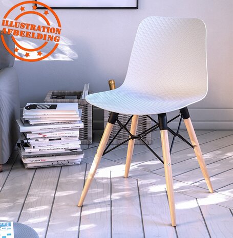 Scandinavische stoel 'TONIC' grijs design