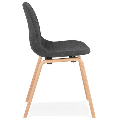 Eetkamerstoel 'CELTIK' van grijze stof Scandinavische stijl