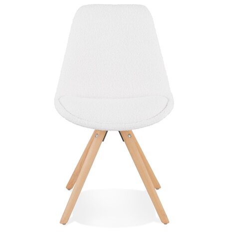 Scandinavische design stoel 'VALENTINE' van witte badstof