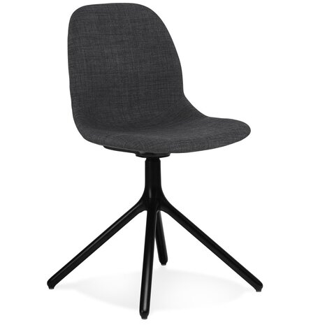 Design stoel 'PAVONIS' van donkergrijze stof