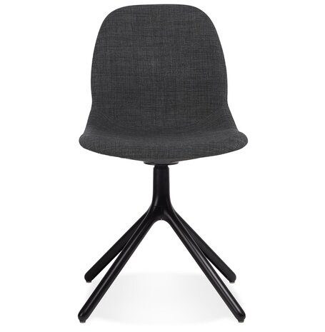 Design stoel 'PAVONIS' van donkergrijze stof
