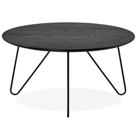 Zwarte design tafel 'PLUTO' in industriële stijl