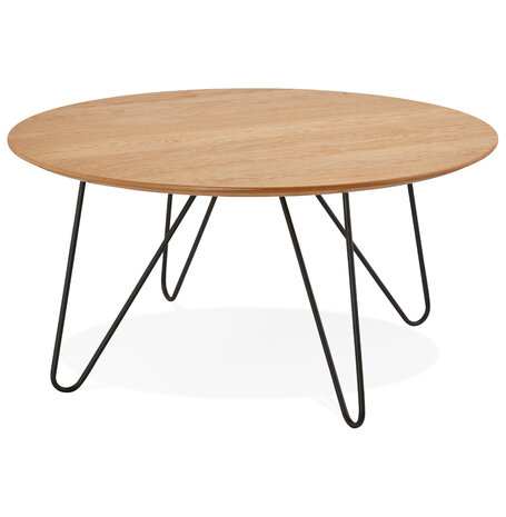 Houten salontafel 'PLUTO' met natuurkleurige hout fineer