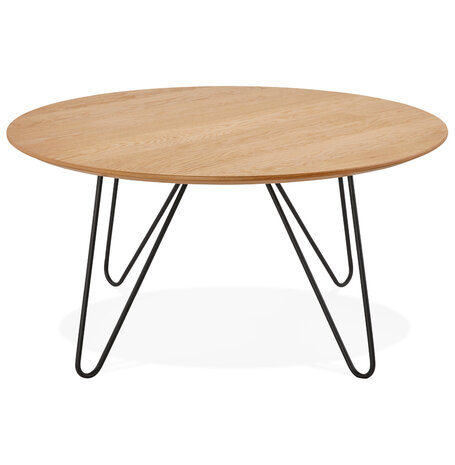 Houten salontafel 'PLUTO' met natuurkleurige hout fineer