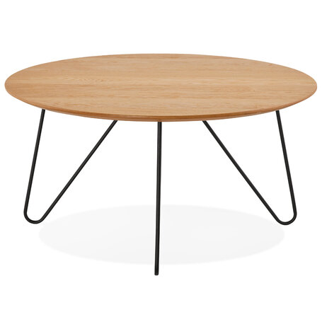 Houten salontafel 'PLUTO' met natuurkleurige hout fineer
