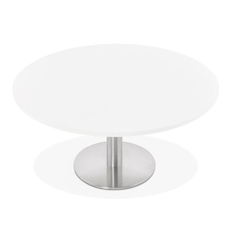 Lage loungetafel HOUSTON wit - Ø 90 cm
