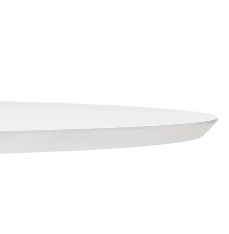 Ronde salontafel 'BUSTER MINI' van witte hout en witte metalen poot - Ø 90 cm