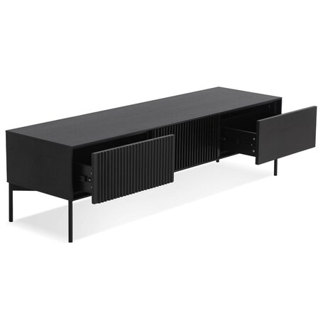 Design tv-meubel 'MOVIE' van zwart hout