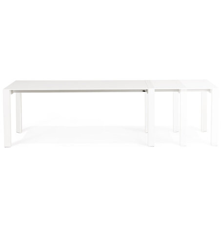 Uitschuifbare, witte, matte design tafel 'MAMAT' - 190(270)x95 cm