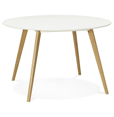 Ronde keukentafel 'AMY' wit Scandinavische stijl - Ø 120 cm