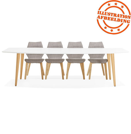 Uitschuifbare, design eettafel 'ESKIMO' in Scandinavische stijl - 170(270)x100 cm