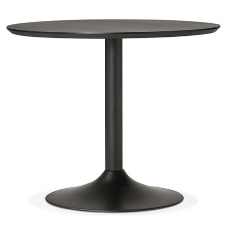 Kleine ronde bureautafel / eettafel 'CHEF' zwart - Ø 90 cm