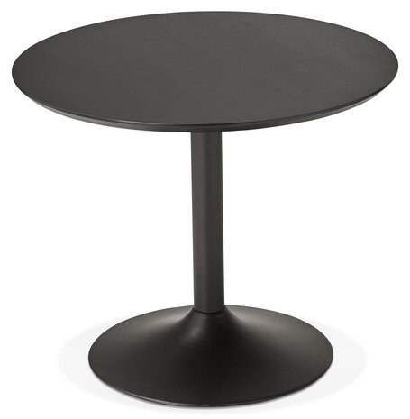 Kleine ronde bureautafel / eettafel 'CHEF' zwart - Ø 90 cm