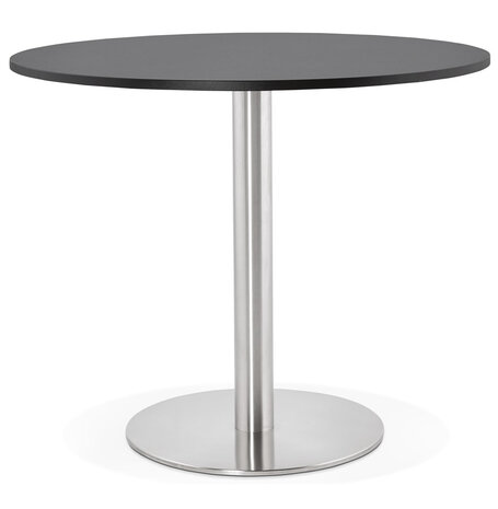 Kleine ronde bureautafel / eettafel 'DALLAS' zwart - Ø 90 cm