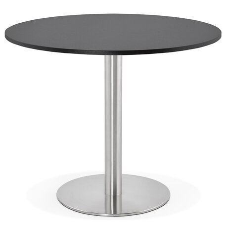 Kleine ronde bureautafel / eettafel 'DALLAS' zwart - Ø 90 cm