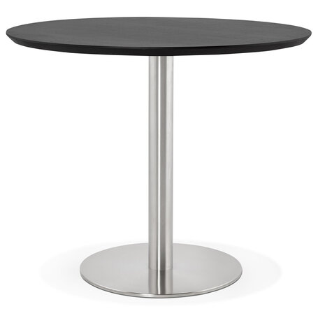 Kleine ronde bureautafel / eettafel 'INDIANA' zwart - Ø 90 cm