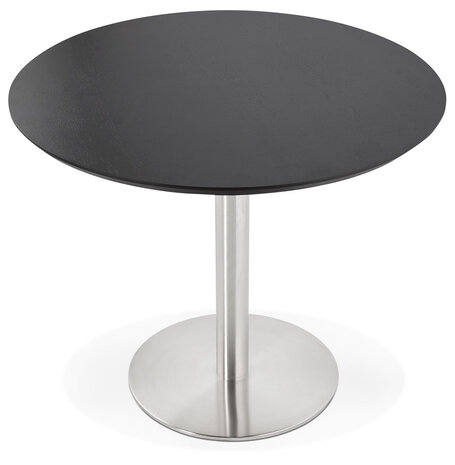 Kleine ronde bureautafel / eettafel 'INDIANA' zwart - Ø 90 cm